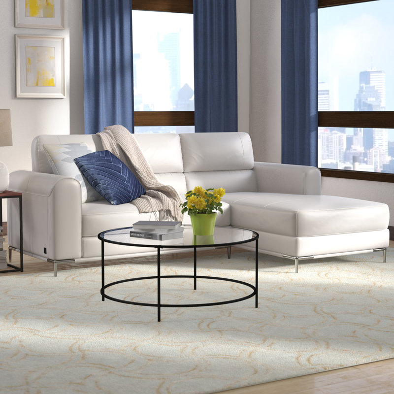 Brousseau Upholstered Sectional, Bone Leather Match, Right Hand Facing