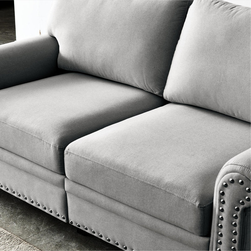Tissu gris avec cadre et revêtement caché