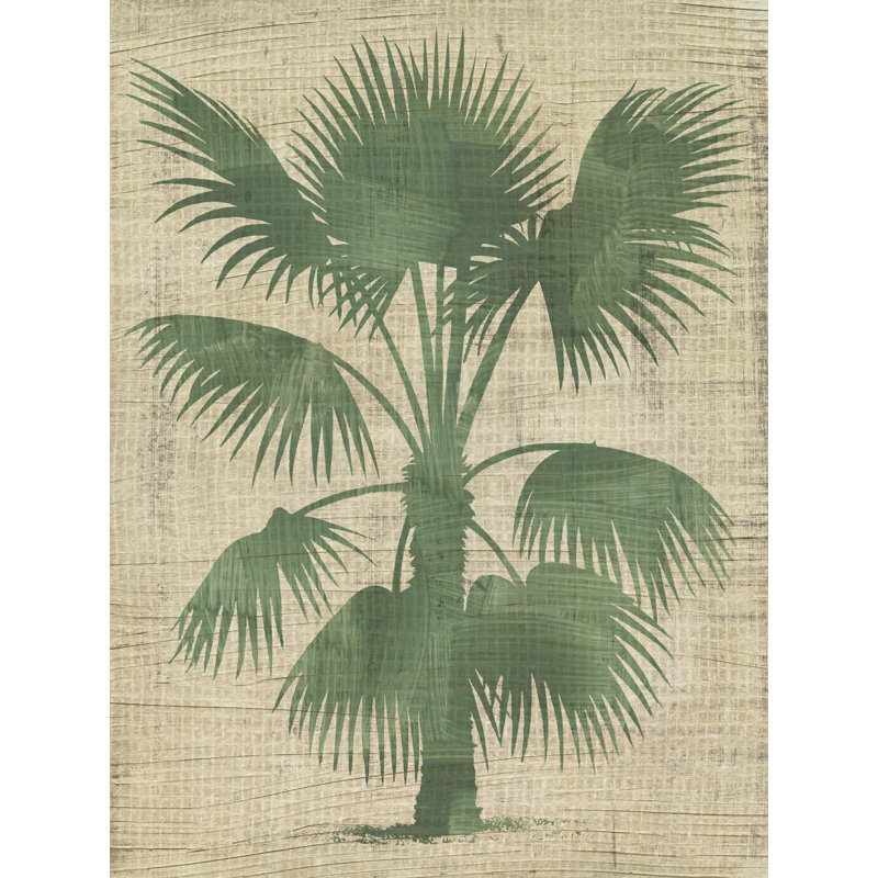 Tamarya Burlap Palm Silhouette I by June Erica Vess - Wrapped Canvas Print, 46 cm H x 30 cm W