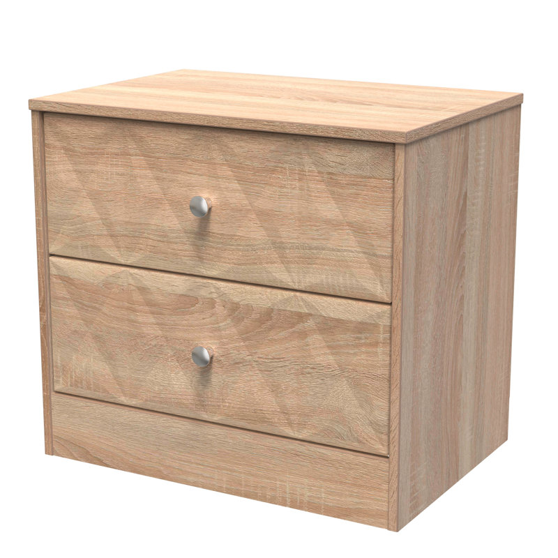 Ceinwen 58cm W Manufactured Wood Bedside Table, Bardolino Oak