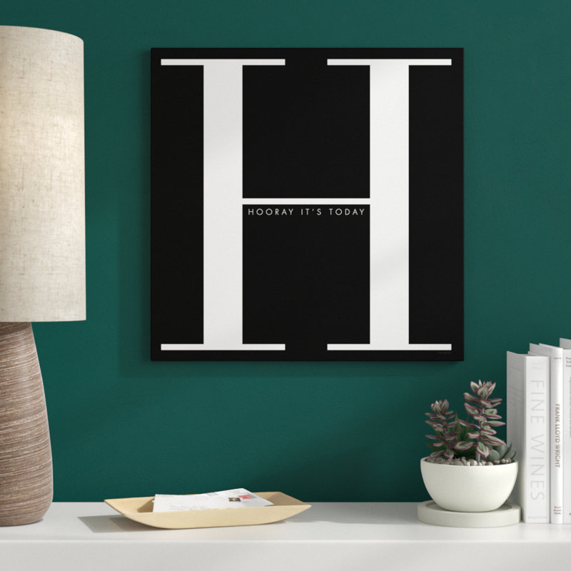 H Is For Hooray by Mercedes Lopez Charro - No Frame Print on Canvas, 51cm H x 51cm W x 3.8cm D