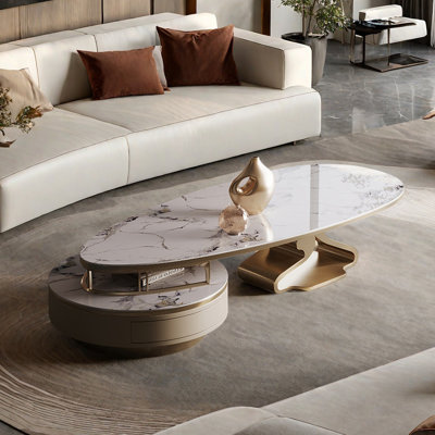 Table basse moderne en pierre micro-cristalline