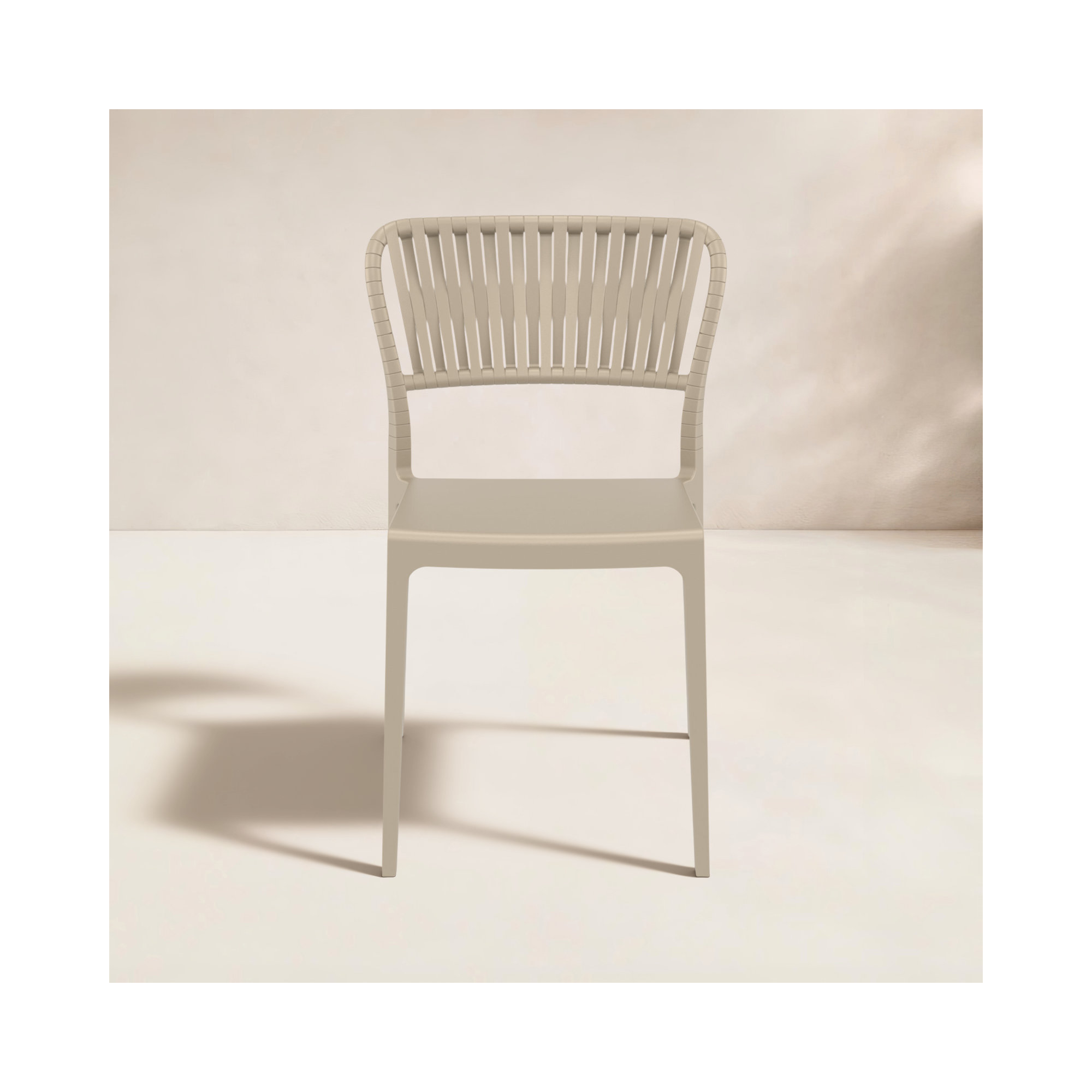 Newport Outdoor Stacking Dining Armchair, Taupe