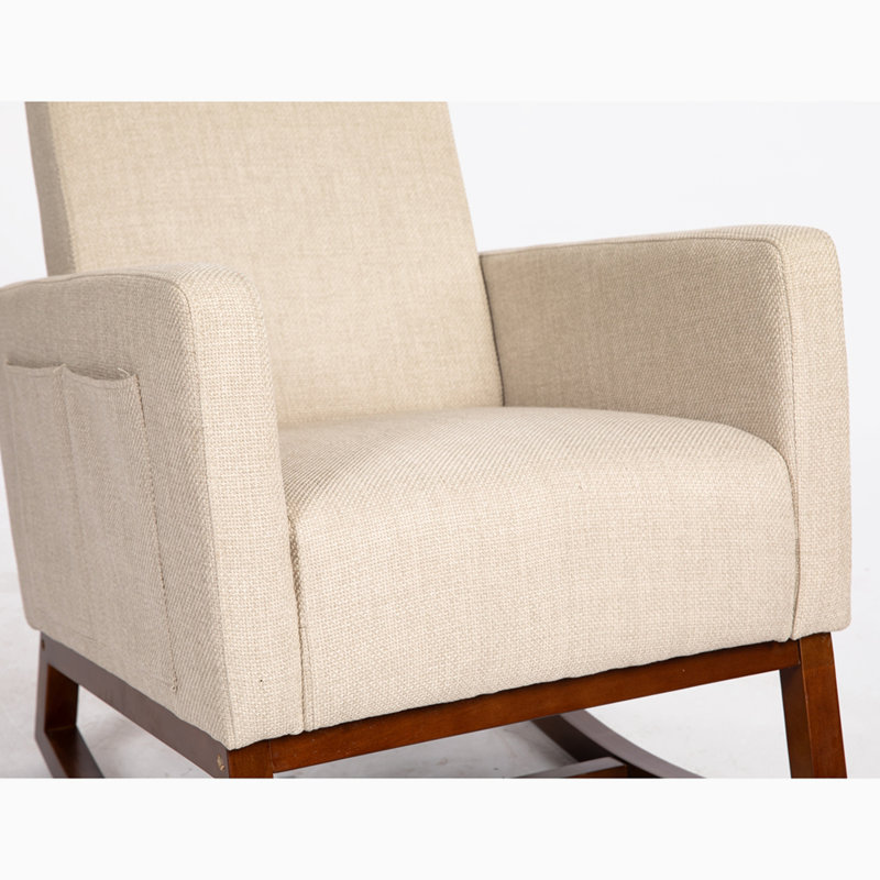 Chaise d'appoint rembourrée Mid-Century, Beige