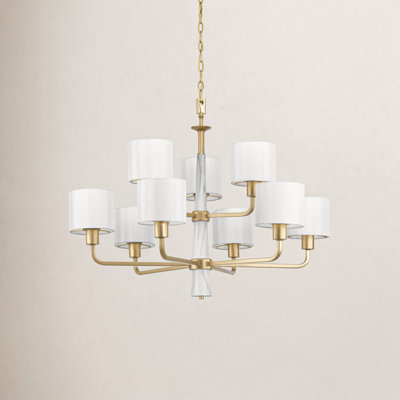 Perth 9-Light Dimmable Tiered Chandelier