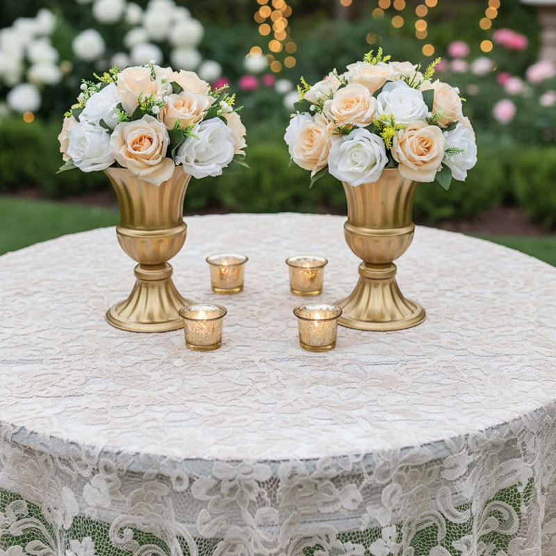 Paquet de 2 fleurs artificielles en soie rose, Champagne