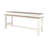 Dean Console Table, USB and Cubbies, 76 Inch Rectangular Brown, White