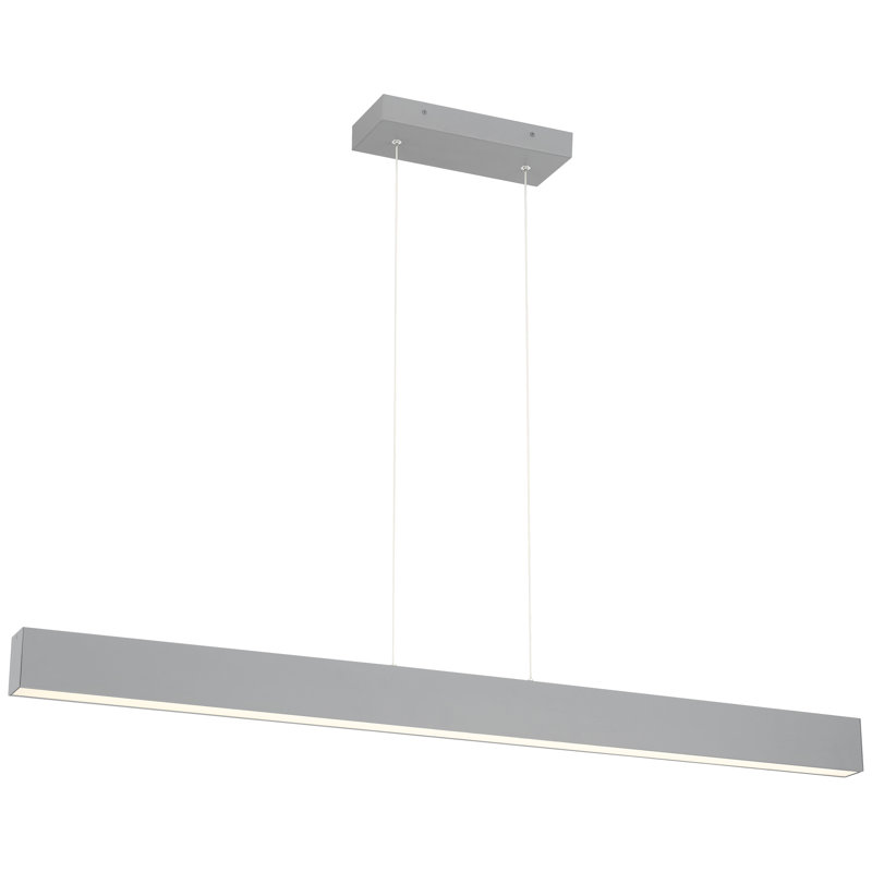 Luminaire suspendu linéaire à double tension Idolla Form - Gris, Gris