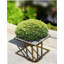 Support pour plante en marbre granit noir / doré 14,5 po
