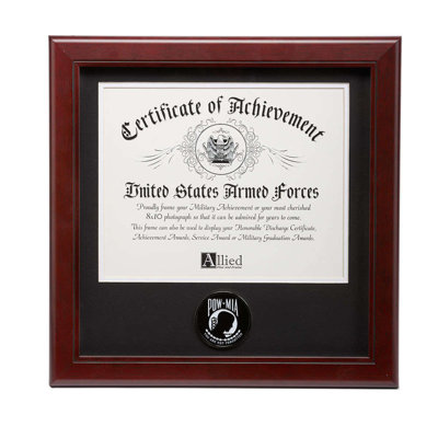 Maegan Brown Wood Beveled Picture Frame with Mat