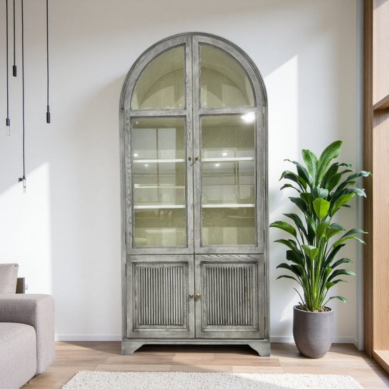 Vitrine grise de style français à la française