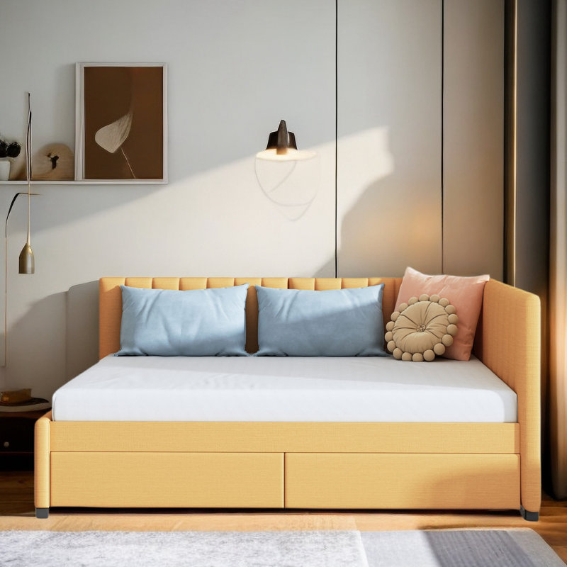 Kaydhen Upholstered Daybed, Yellow