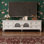 Modern solid wood TV stand