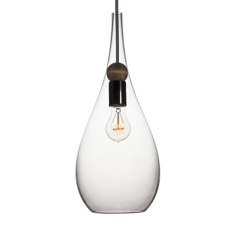 Earth 1 - Light Pendant, Clear, Matte Black, No