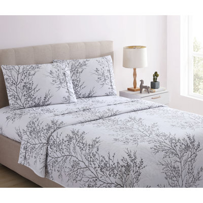 Microfiber Floral Sheet Set
