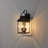 19.75"h Traditional Outdoor Wall Sconce Black