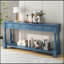 Console de style méditerranéen de 63 pouces de long avec tiroirs et tablette pour un rangement élégant-1756018895