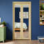 Pine Wood Unfinished 1 Lite Mirror Bi-Fold Door With Hardware Kit-106950897