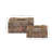 Wood Handmade Distressed Starfish Decorative Brown Box with Knotted Rope Details Set
