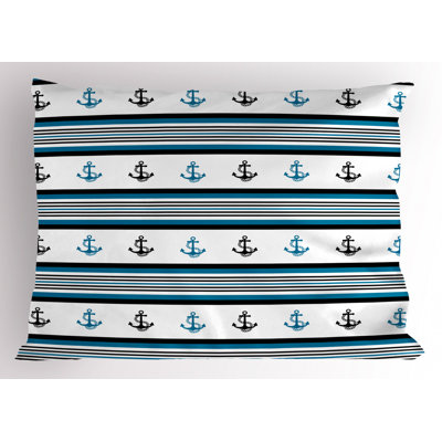 Taie décorative en microfibre noire / bleue Poyester