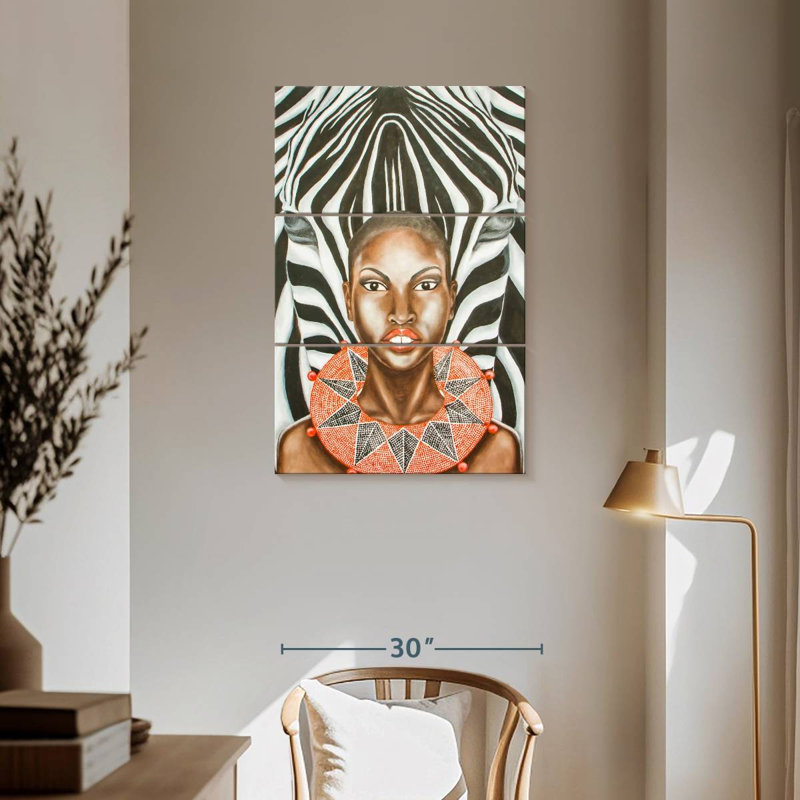 Leisha Soul Of Zebra, 57" H x 36" W