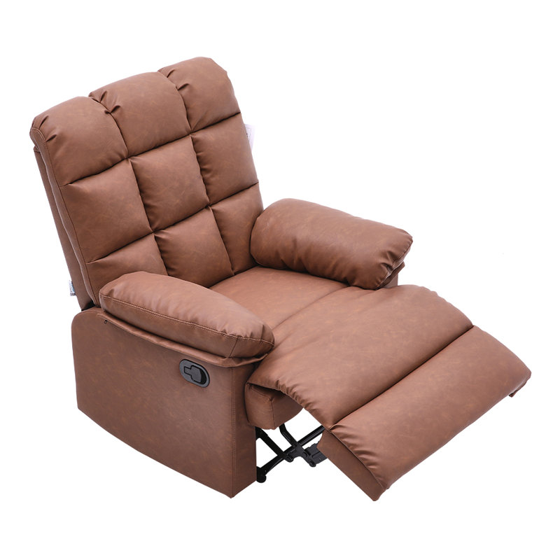 Upholstered Recliner Armchair, Brown