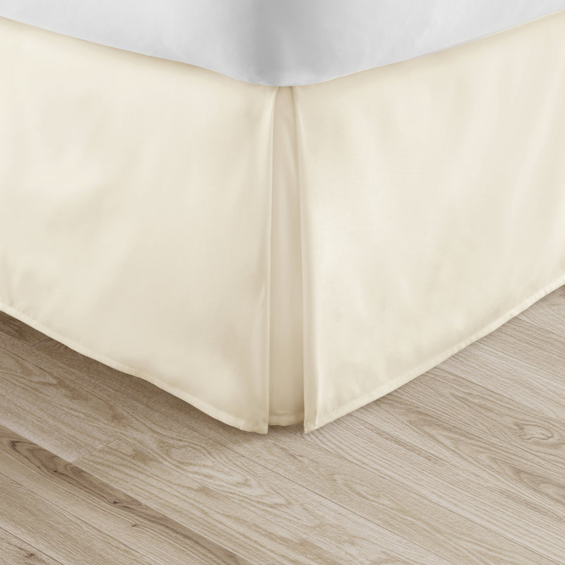 Ivory Full Cotton Polyester Pleated Bed Skirt Panel