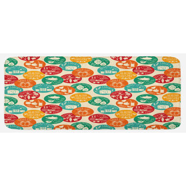 Wrought Studio Maryanne Print Absorbent Soft Non-Slip Kitchen Mat & Reviews