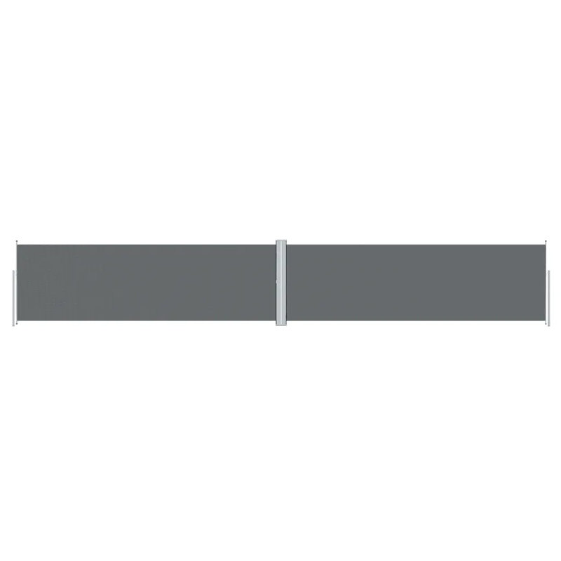Dakota Fields 1200cm W Fabric Cover Motorised Retractable Side Awning, 160cm H x 1000 cm W, Anthracite