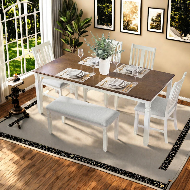 Ensemble de table de salle à manger extensible 6 pièces (doit inclure la table et la chaise)