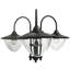 Coverton 189cm 3-head Solar Lamp Post Street Light with Planter LED, Black