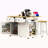 48Inch Large Kitchen Island With 2 Bar Stools, Power Outlet, Door Internal Storage Rack, Kitchen Storage Cart On 5 Wheels With Drop Leaf, 5 Open Side Racks, 2 Drawers,For Kitchen,Dining Room-740790808