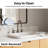 Los Flexi Semi Recessed Vessel Sink, Rectangular Ceramic Drop In Bathroom Sink with Pop-up Drain-108940960-114864878