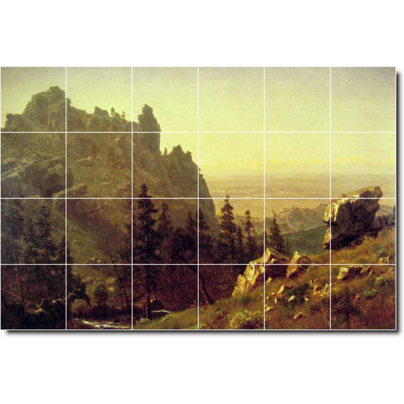 Carreau de céramique décorative 36 po x 24 po 6 po x 6 po, Paysage 584