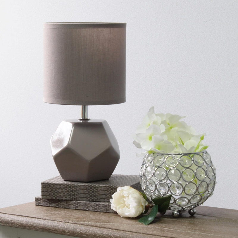 Lampe de table Sweetser, Gris, Non, Gris