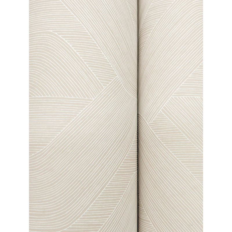 Papier peint géométrique Fine Line, Beige