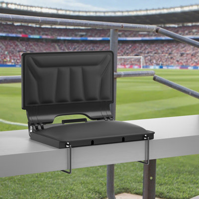 Stadium Seats With Supported Back & Cushioned Surface, Foldable Portable Comfort Bleacher Seats With Shoulder Strap & Carrying Handle, Designed For Sp