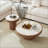 MDF Round Coffee Table  Sintered Stone Tabletop For Living Room Apartment  Reception Room