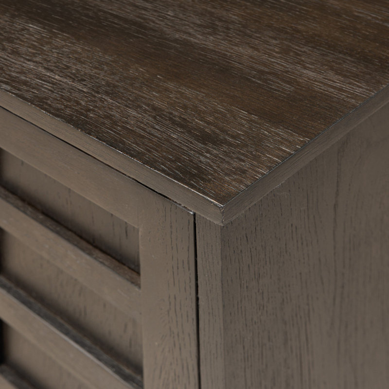 Alessio Nightstand, Smoked Black, Right