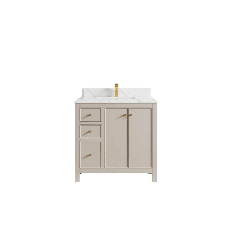 Bronya 36'' Single Bathroom Vanity with Quartz Top