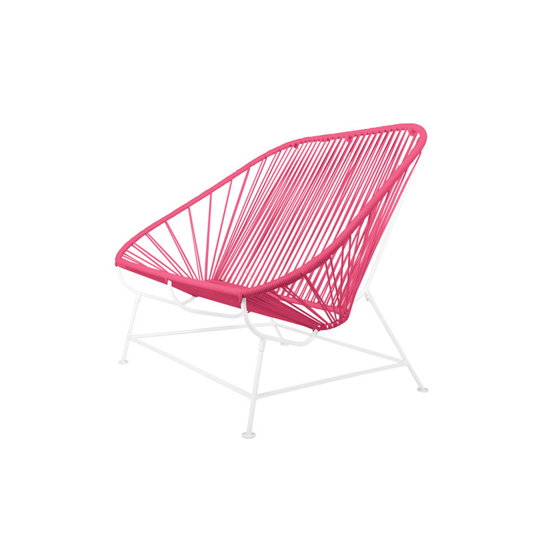 InLove Indoor/Outdoor Handmade Loveseat, Pink/White