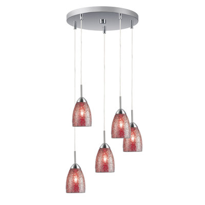 Luminaire suspendu en forme de cloche 5 lumières Murphy
