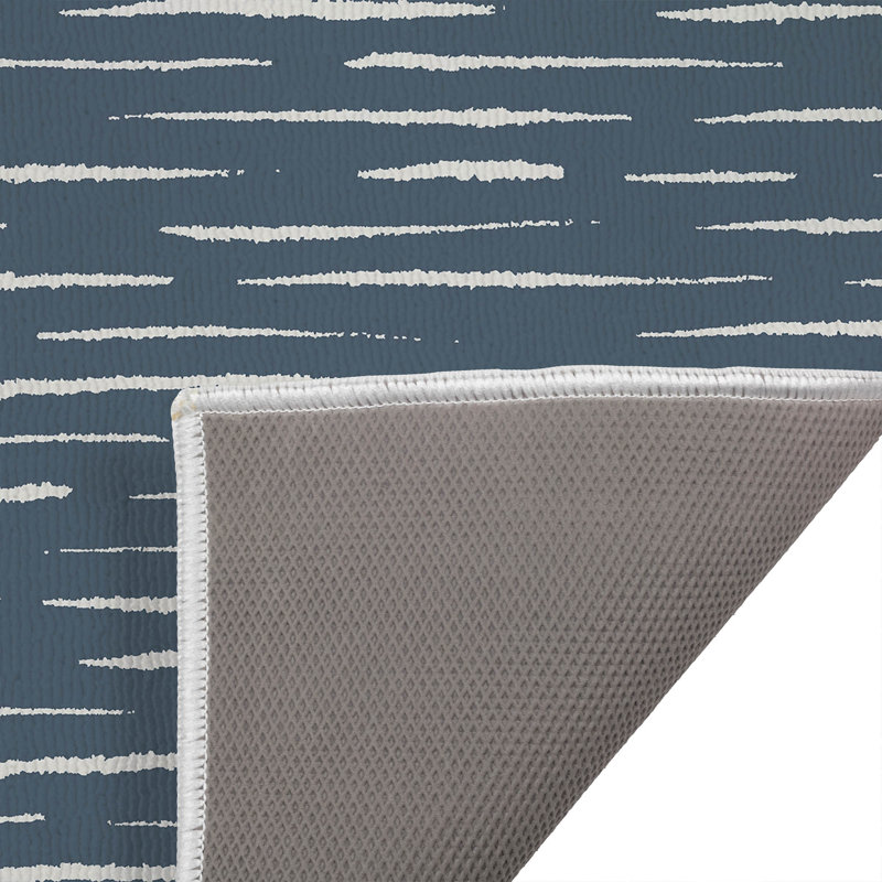 Paillasson d'extérieur Lak, L 17 po x L 24 po, Bleu