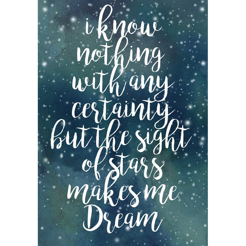 Galaxy Quote II - Wrapped Canvas Print, 152cm H x 102cm W x 4cm D