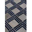 Natural Hide Cowhide Geometric Area Rug in Navy-25181639