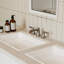 Robinet pour salle de bain à 3 trous à poignées doubles