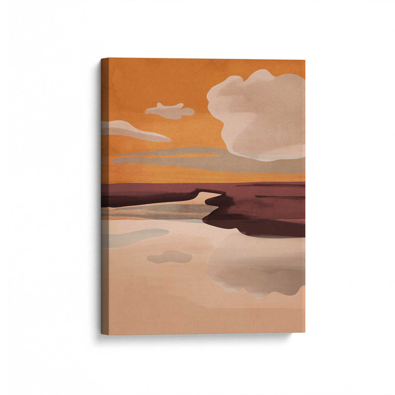 «Abstract Art Landscape 70» par ThingDesign, L 12 po x H 16 po, Wrapped Canvas, Does Not Apply