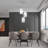 3 Lights Modern Chic Glass Pendant Light Adjustable Height-2063802871