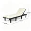 Chaise longue d'extérieur en bois d'acacia massif avec coussin Eugenio-111786440-134477915