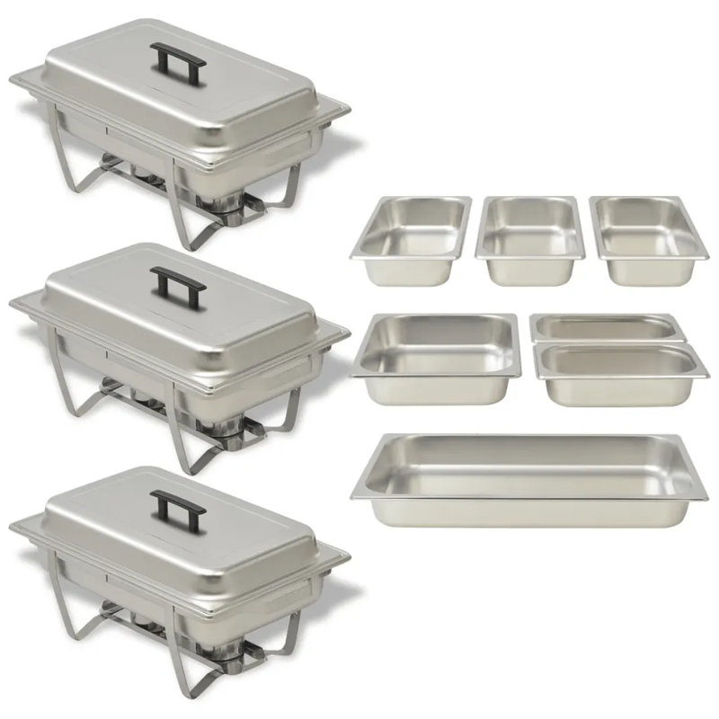Stainless Steel 3 Piece Chafing Dish Set